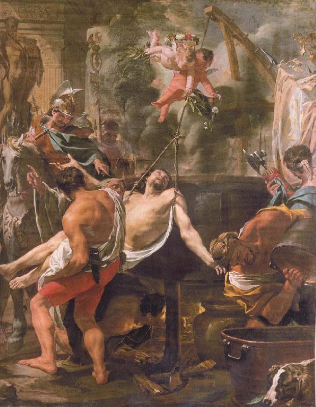 Brun, Charles Le The Martyrdom of st john the evangelist at the porta Latina china oil painting image